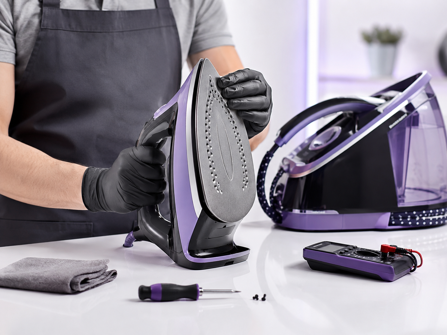 תיקון מגהץ קיטור Tefal ובדיקת תחנת קיטור